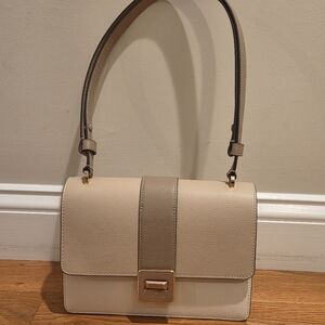 Kate Spade Cream and Taupe Shoulder Bag